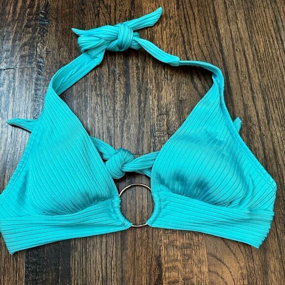 Robin Piccone yasmine halter bikini top - aqua teal - Picture 2 of 6